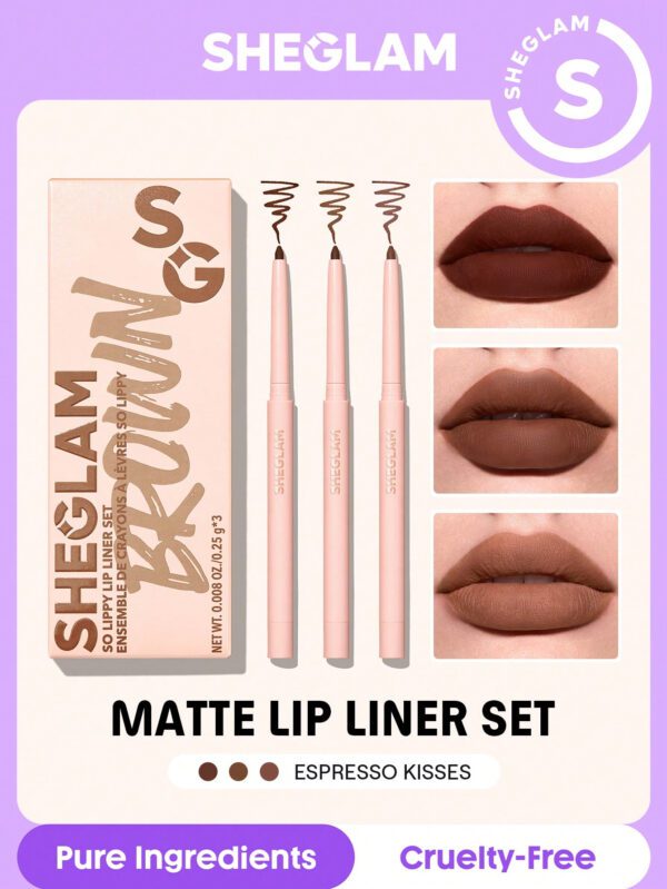 SHEGLAM Set De Liner So Lippy- Au Naturel     NoëL Cadeau De NoëL Hiver Thanksgiving DéCoration De NoëL Maquillage FÊTe Plage Voyage Vacances Rose Y1267K Saint-Valentin DéCor Amour Cadeau Hiver Maquillage FÊTe Plage Voyage Vacances Rose Y2K Promos Offres Camping ExtéRieur PréSent Rose Mode Fille Nouvelle AnnéE CosméTique Cosplayer Meilleur Voyage FêTes Couleur Fantaisie Campus éCole Charme Ambiance Cny Nouvel An Chinois – Image 2