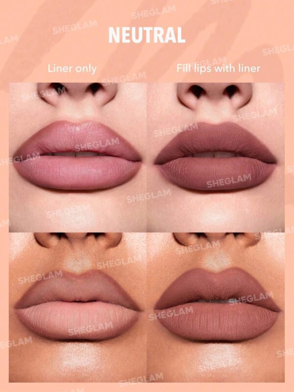 SHEGLAM Set De Liner So Lippy- Au Naturel     NoëL Cadeau De NoëL Hiver Thanksgiving DéCoration De NoëL Maquillage FÊTe Plage Voyage Vacances Rose Y1267K Saint-Valentin DéCor Amour Cadeau Hiver Maquillage FÊTe Plage Voyage Vacances Rose Y2K Promos Offres Camping ExtéRieur PréSent Rose Mode Fille Nouvelle AnnéE CosméTique Cosplayer Meilleur Voyage FêTes Couleur Fantaisie Campus éCole Charme Ambiance Cny Nouvel An Chinois – Image 7