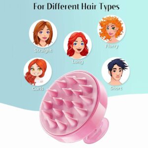 1 pièce Cheveux Masseur De Cuir chevelu , Cuir chevelu scrubber Avec Silicone Souple Poils Pour La Pousse Des Cheveux & Pellicules Retirer , Cheveux Brosse Pour Shampooing Pour Cuir chevelu Exfoliant