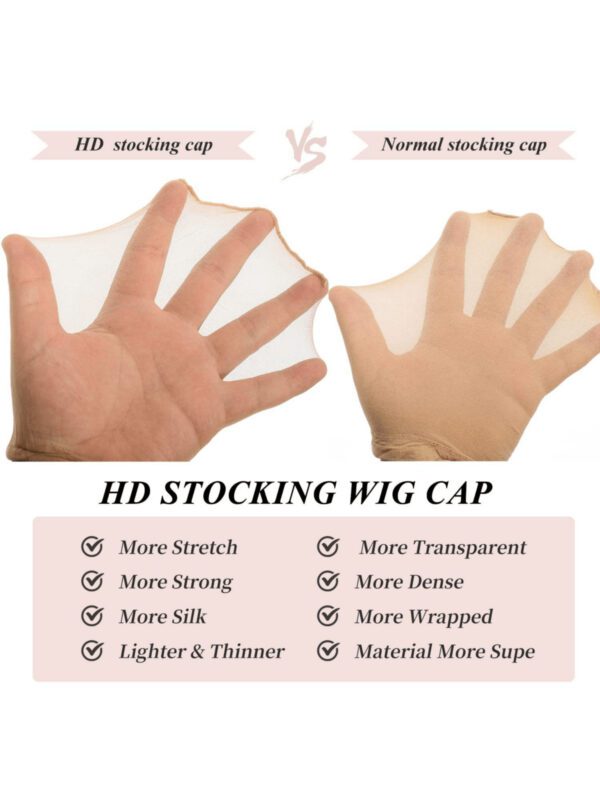 Lot De 2 Bonnets De Perruque Invisibles Hd Pour Perruques Lace Front – Bonnets Transparents Pour Femme – Accessoires De Perruque Pour Un Look Naturel (1 Paquet De 2 Pièces) – Image 7