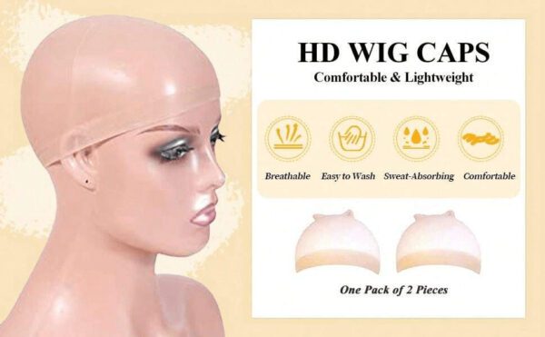 Lot De 2 Bonnets De Perruque Invisibles Hd Pour Perruques Lace Front – Bonnets Transparents Pour Femme – Accessoires De Perruque Pour Un Look Naturel (1 Paquet De 2 Pièces) – Image 11