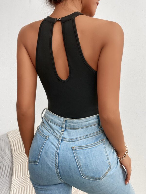 SHEIN Raffinéa Body sexy en jacquard et dentelle avec contraste de résille et encolure cache-cœur pour femmes – Image 2