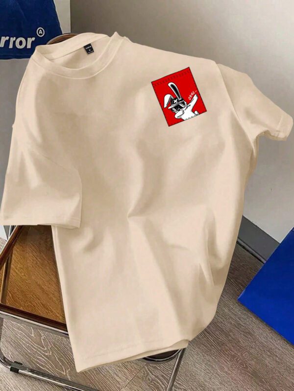 Manfinity Hypemode T-shirt à manches courtes pour homme, coupe régulière, avec étiquette de taille en tricot rose foncé – Image 10