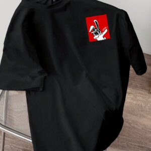 Manfinity Hypemode T-shirt à manches courtes pour homme, coupe régulière, avec étiquette de taille en tricot rose foncé