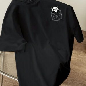 Manfinity Hypemode T-shirt à manches courtes pour homme, coupe régulière, avec étiquette de taille en tricot rose foncé