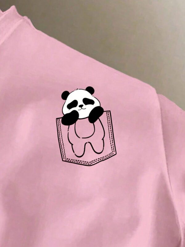Manfinity Hypemode T-shirt à manches courtes pour homme, coupe régulière, avec étiquette de taille en tricot rose foncé – Image 23