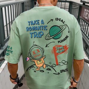 Manfinity Hypemode T-shirt Décontracté Ample À Épaules Basses Imprimé De Slogans De Dessins Animés Pour Hommes