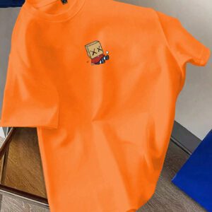 Manfinity Hypemode T-shirt décontracté à col rond, manches courtes avec imprimé de dessin animé mignon pour homme en été. Cadeau pour le petit ami, pour sortir