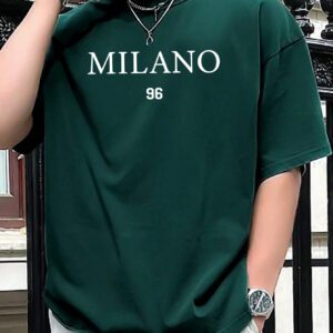 Manfinity Homme T-shirt D'été À Manches Courtes Imprimé De Lettres Et De Chiffres Pour Homme