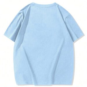 Manfinity Homme T-shirt casual à manches courtes pour hommes en été, col rond, avec impression en relief de lettres. Streetwear
