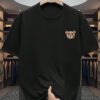 Manfinity Dauomo T-shirt décontracté à manches courtes col rond avec imprimé d'ours de dessin animé pour hommes, été