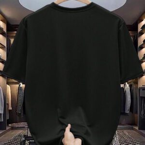 Manfinity Dauomo T-shirt décontracté à manches courtes col rond avec imprimé d'ours de dessin animé pour hommes, été