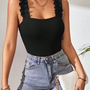 SHEIN Raffinéa Body à fines brides à plis unicolore