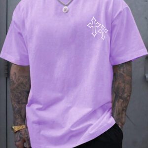 Manfinity LEGND T-shirt Ample Pour Hommes Avec Motif De Croix Imprimé