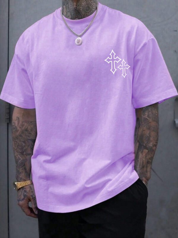 Manfinity LEGND T-shirt Ample Pour Hommes Avec Motif De Croix Imprimé