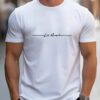 Manfinity Homme T-shirt décontracté pour hommes à manches courtes et col rond imprimé de lettres d'été