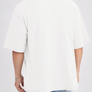 Manfinity UrbanChill T-shirt col voilé unicolore décontracté pour hommes