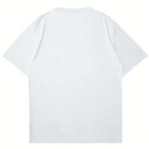 T-shirt à manches courtes à encolure ronde et imprimé cœur simple pour hommes