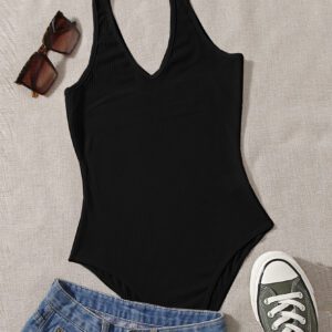 SHEIN EZwear Body côtelé unicolore