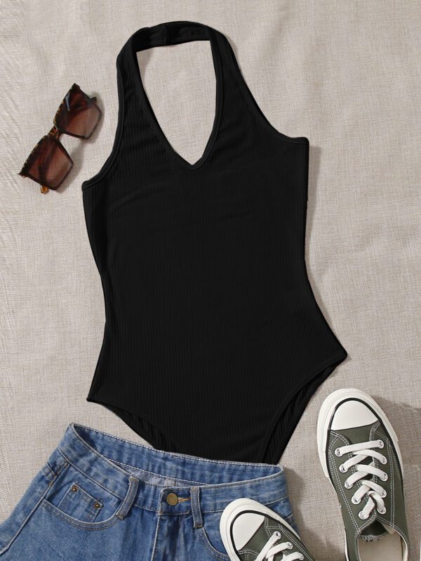 SHEIN EZwear Body côtelé unicolore