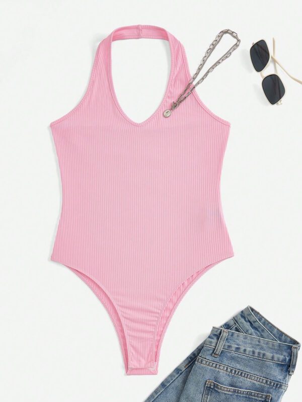 SHEIN EZwear Body côtelé unicolore – Image 2