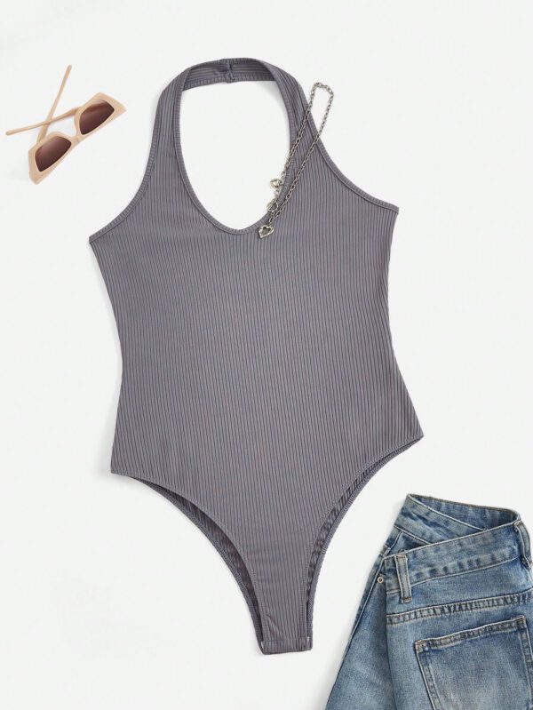 SHEIN EZwear Body côtelé unicolore – Image 3