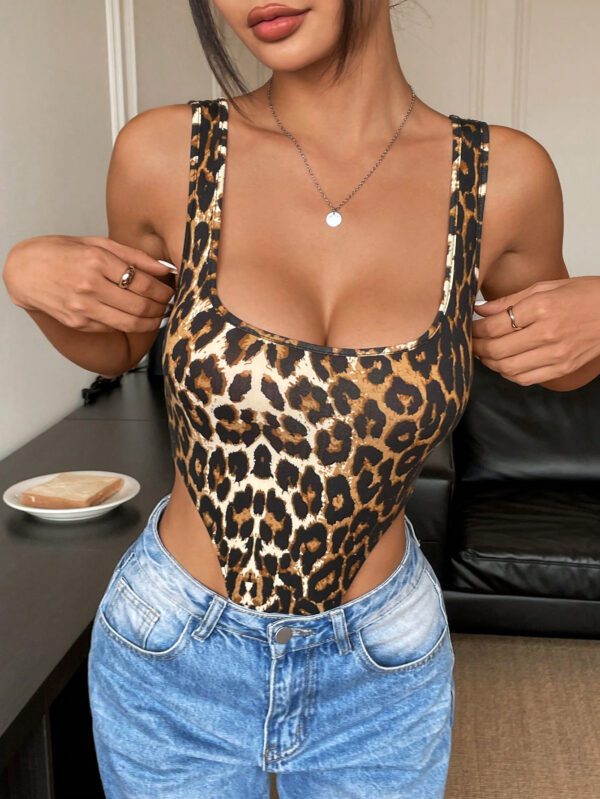 SHEIN EZwear Body léopard sans dos – Image 3