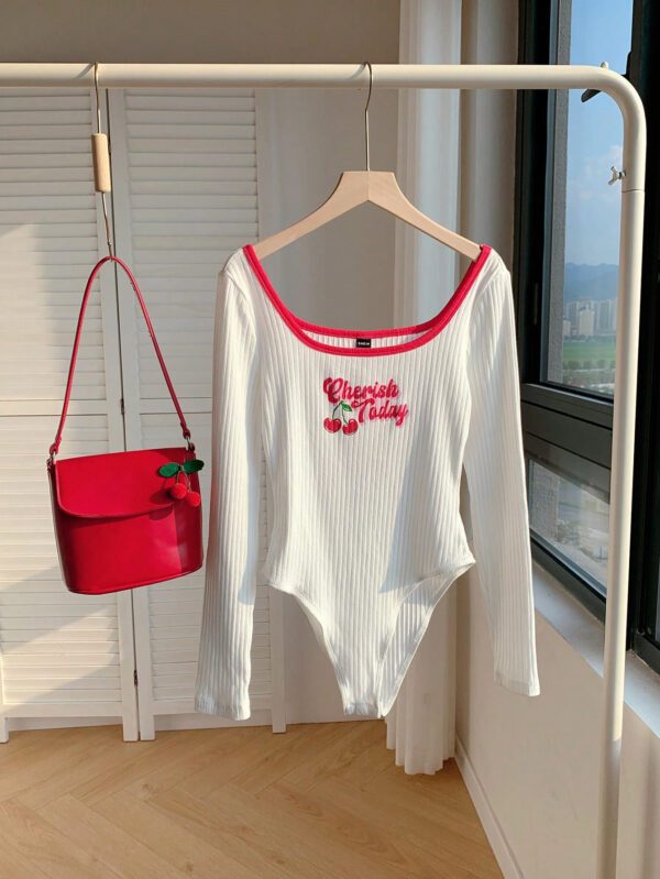 Comfortcana Body blanc à manches longues de base pour femmes, nouvelle collection du début de l'automne