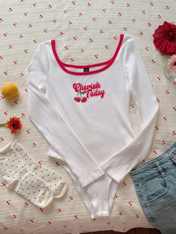 Comfortcana Body blanc à manches longues de base pour femmes, nouvelle collection du début de l'automne – Image 6