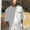 DAZY T-shirt d'été décontracté pour homme avec impression de lettre, col rond et manches courtes