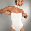 SHEIN BAE Body Ajusté À Collier Chic Et Couleurs Unies