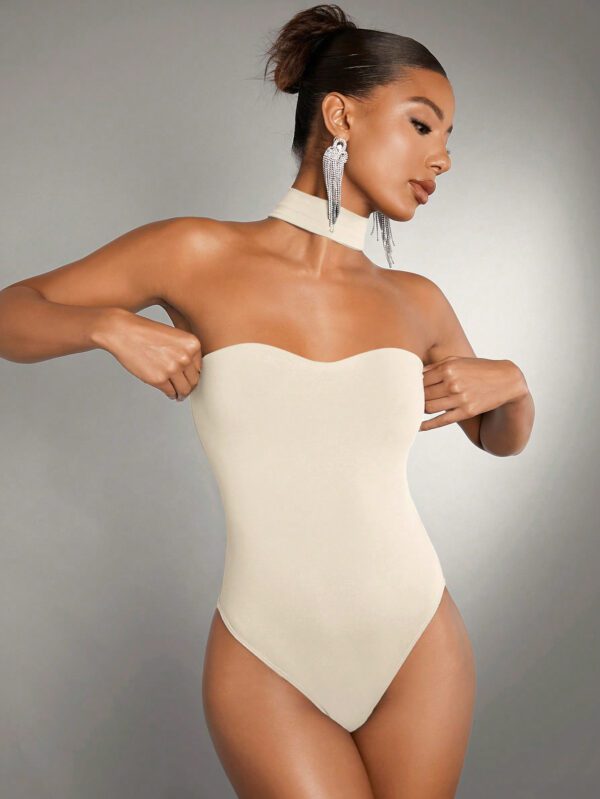 SHEIN BAE Body Ajusté À Collier Chic Et Couleurs Unies – Image 5