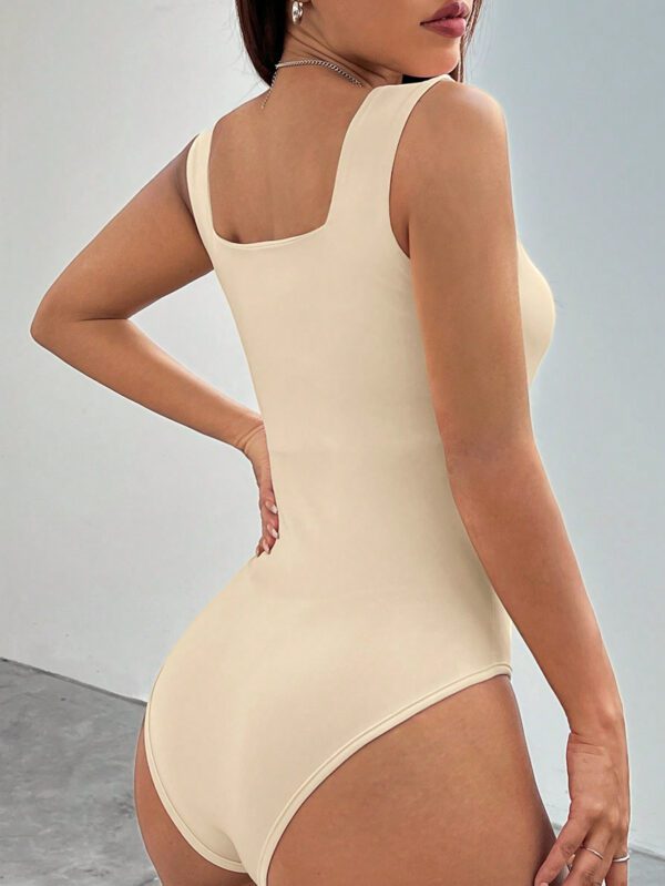 SHEIN EZwear Body Sans Manches Couleur Unie – Image 10