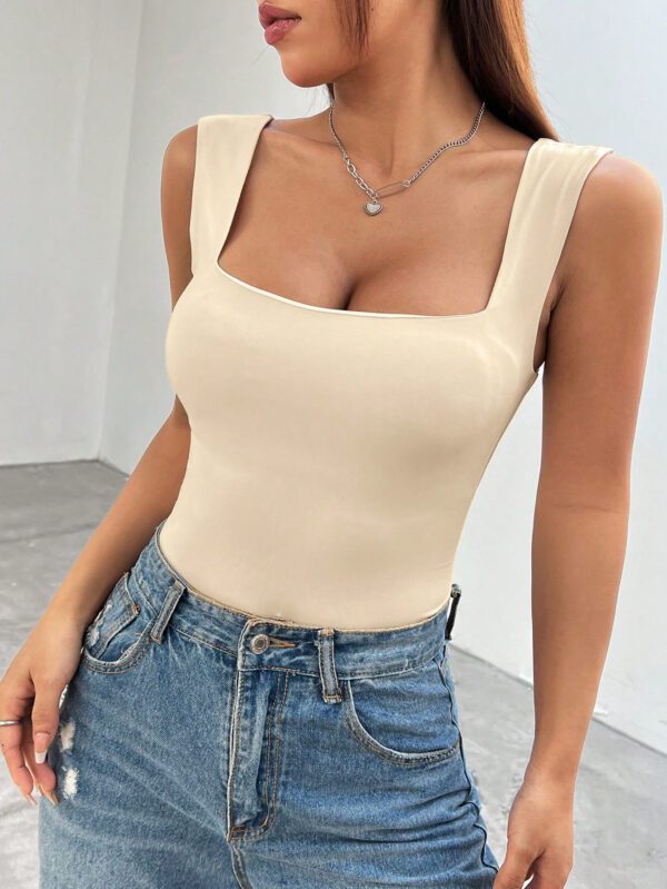 SHEIN EZwear Body Sans Manches Couleur Unie – Image 12