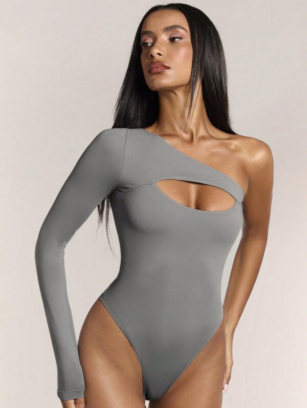 SHEIN BAE Body asymétrique de maillot de bain à une épaule, body d'été