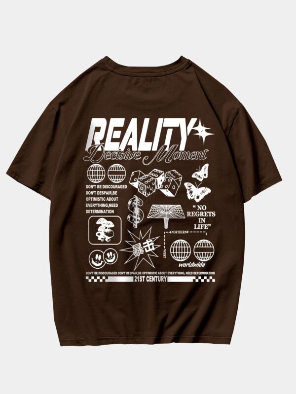 ROMWE Street Life T-shirt à graphique de lettre pour hommes, école
