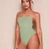 SHEIN BAE Body à fines brides dos-nu croisé à ruché en tulle