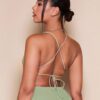 SHEIN BAE Body à fines brides dos-nu croisé à ruché en tulle – Image 4
