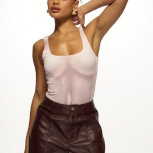 MISSGUIDED Body col en scoop imprimé