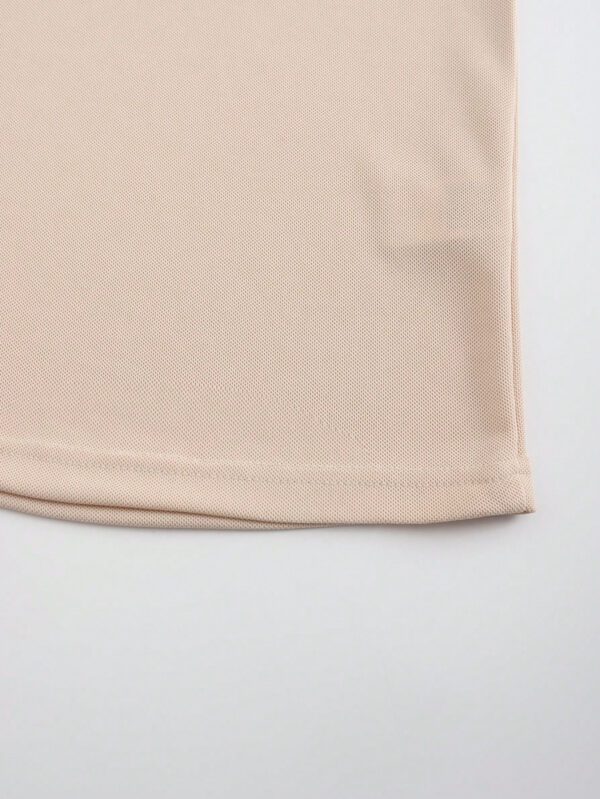 Manfinity Homme Chemise polo pour homme avec détails patchs et bordures contrastantes. Col boutonné, blocs de couleurs. Pour le mari, décontracté. – Image 5