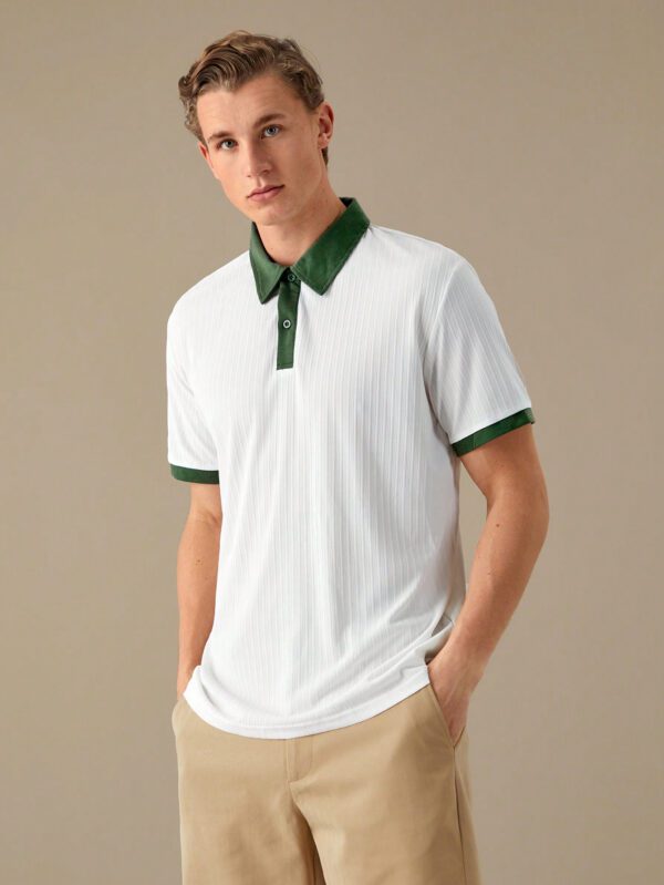 Manfinity AthPrep Polo casual blocs de couleurs pour hommes, rentrée scolaire