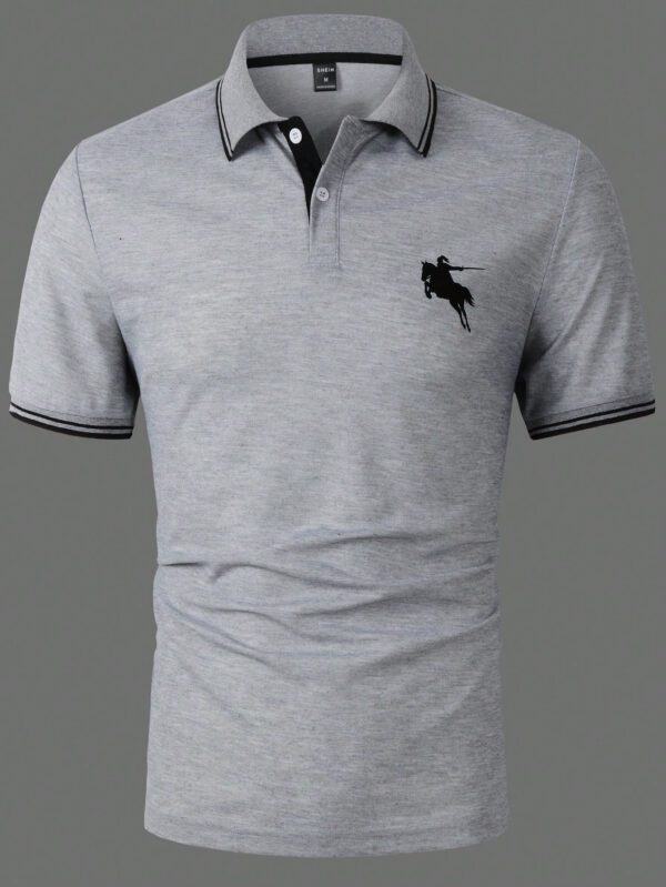Manfinity Polo Imprimé Horseman Pour Hommes – Image 16