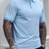 Manfinity CasualCool Chemise polo décontractée à manches courtes avec boutons devant, couleur unie, pour hommes – Image 3