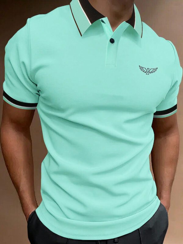 Manfinity Mode Homme Polo Imprimé Graphique À Bordure Contrastante