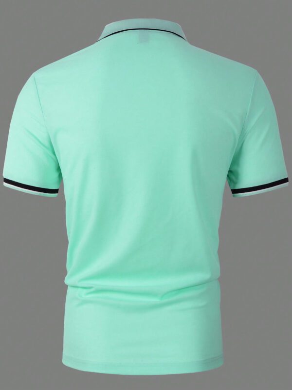 Manfinity Mode Homme Polo Imprimé Graphique À Bordure Contrastante – Image 2