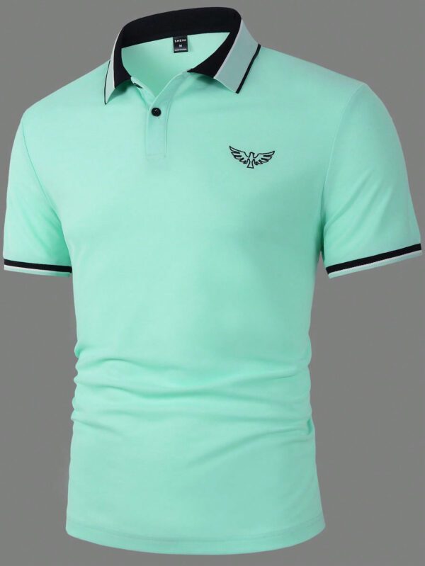 Manfinity Mode Homme Polo Imprimé Graphique À Bordure Contrastante – Image 3
