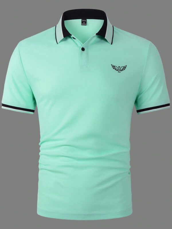 Manfinity Mode Homme Polo Imprimé Graphique À Bordure Contrastante – Image 4