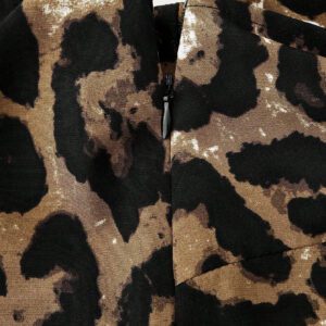 SHEIN PETITE Short jupe-culotte accent torsadé imprimé léopard, printemps automne