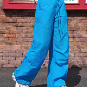 SHEIN Slayr Pantalon cargo ample pour femmes, pantalon de jogging ample à taille ajustable avec cordon, coupe droite