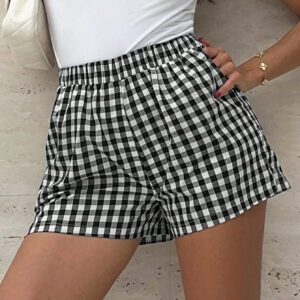SHEIN Essnce Shorts Décontractés À Imprimé Rayé Pour Femme